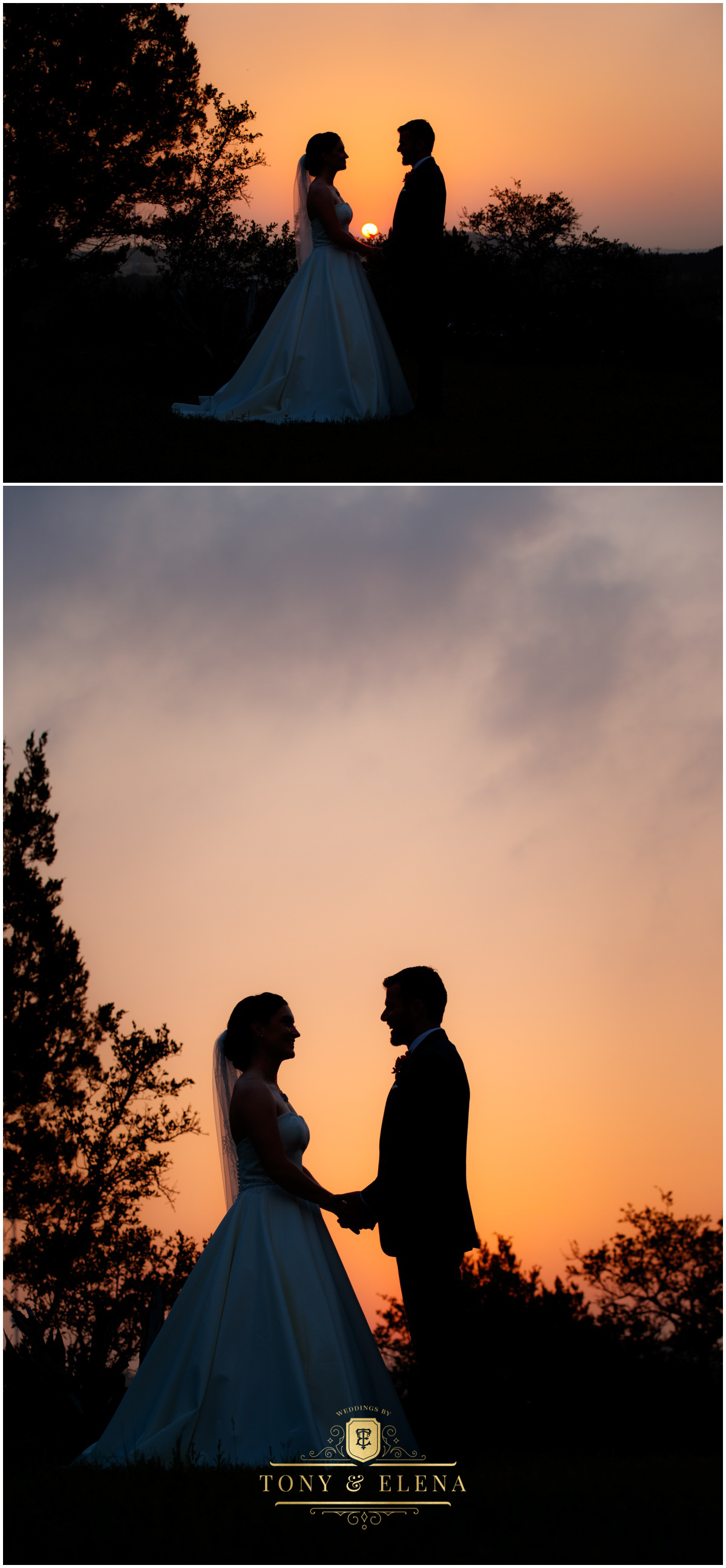 best wedding photographer in austin terrace club bride groom silhouette