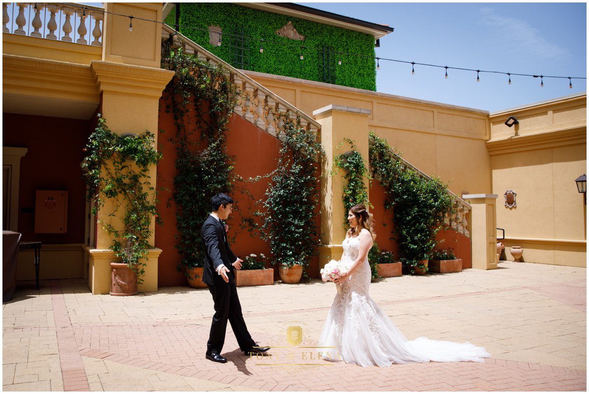 asian wedding photographer austin hotel granduca groom reaction