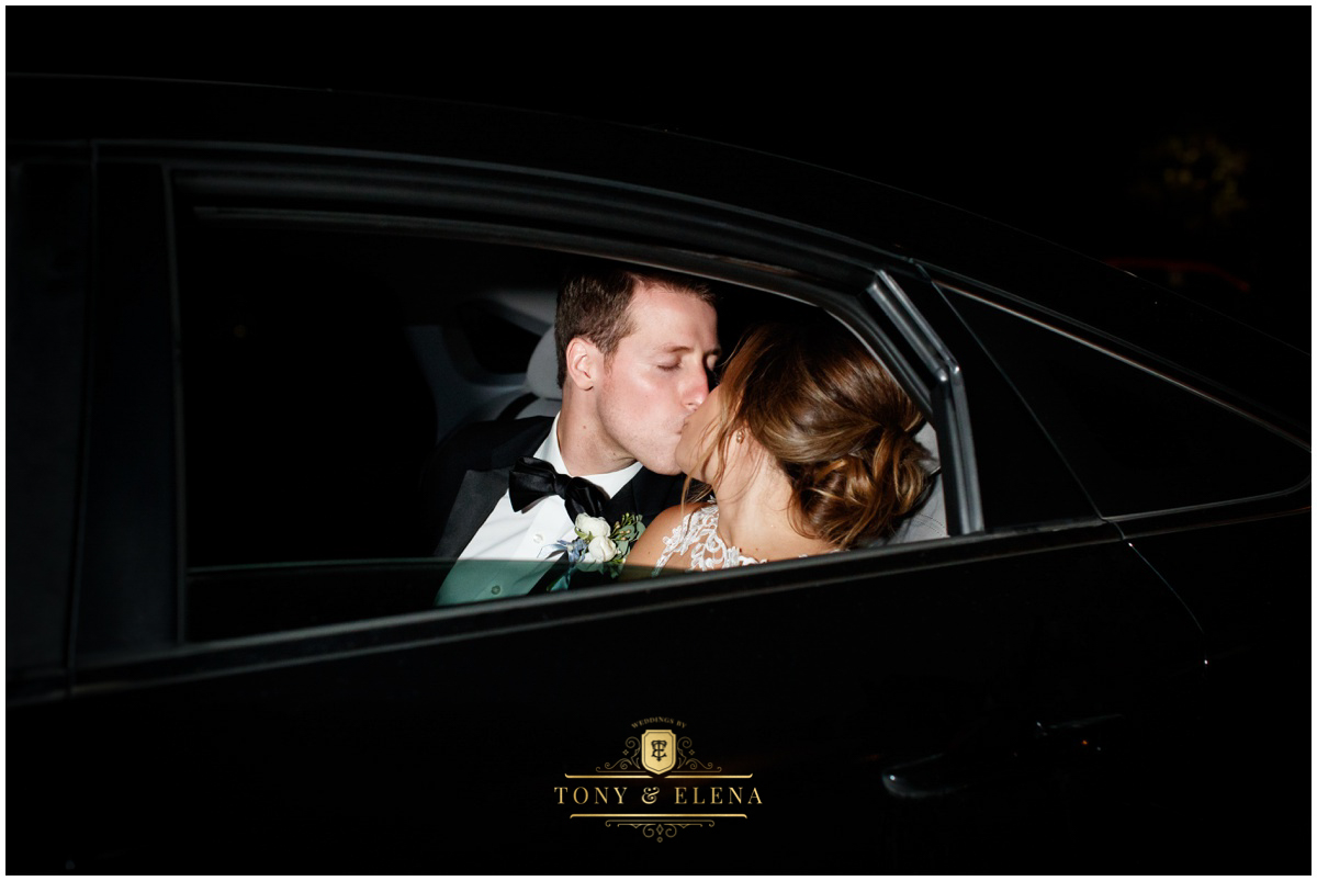 austin wedding photographer ivory oak bride groom exit car