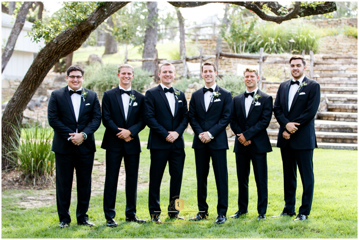 austin wedding photographer ivory oak groom groomsmen formal