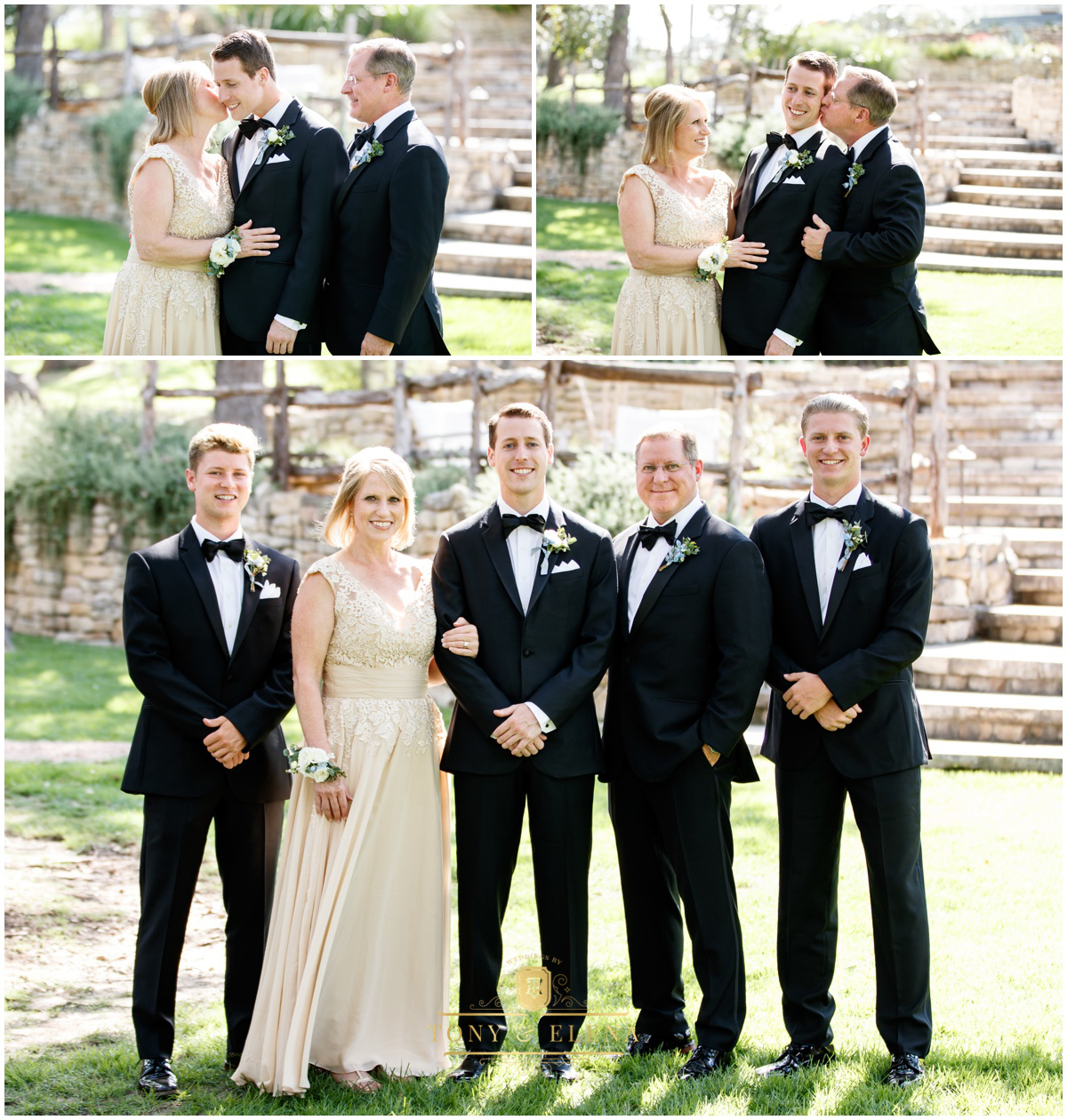 austin wedding photographer ivory oak groom immediate family