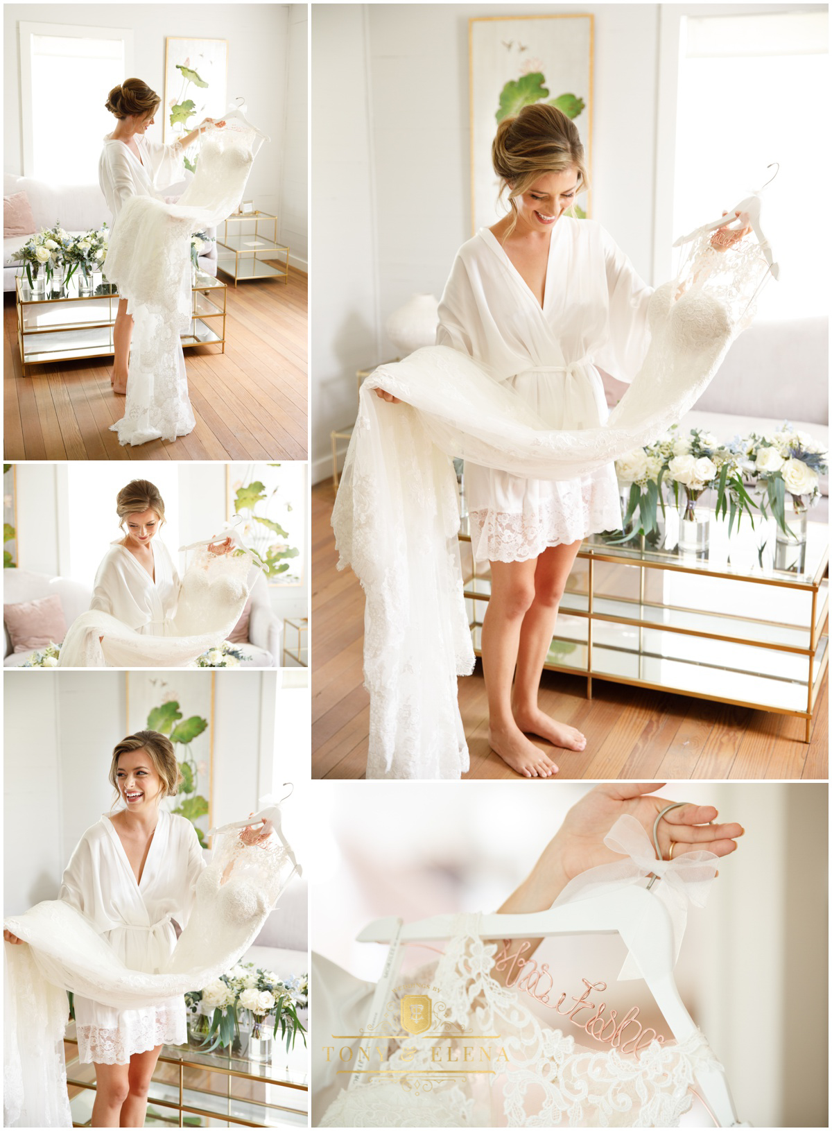 austin wedding photographer ivory oak bride dress reaction
