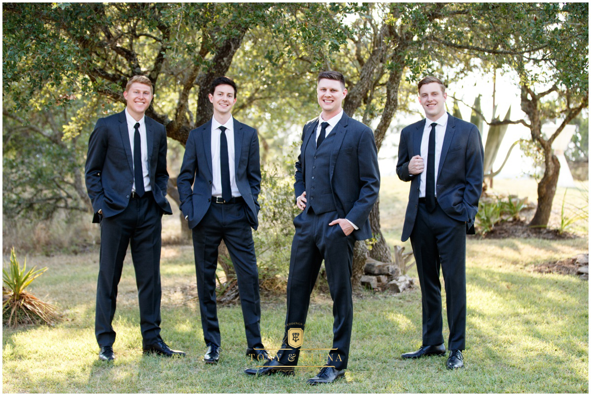 Austin wedding photographer terrace club groom groomsmen