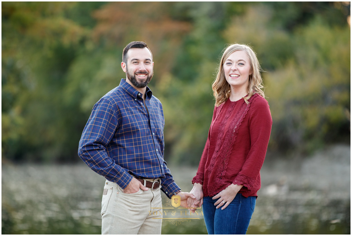 austin engagement session wedding photographer bride groom by river