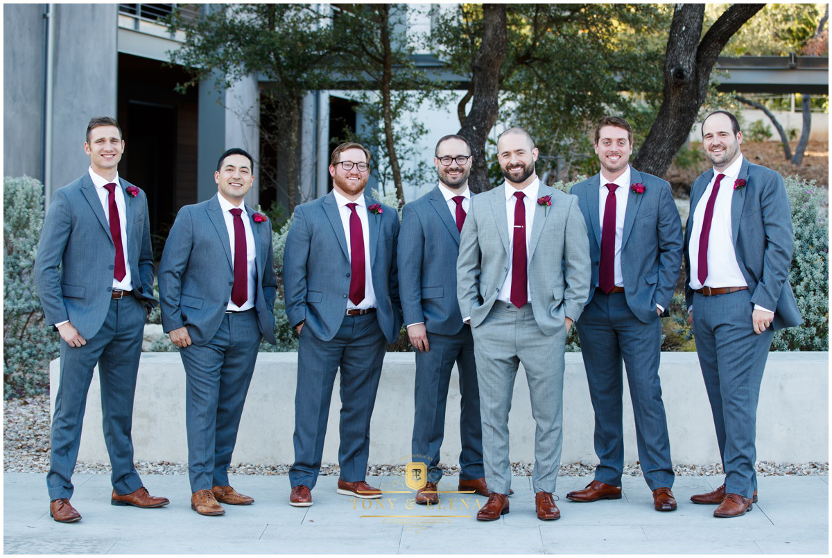 austin wedding photographer groom groomsmen